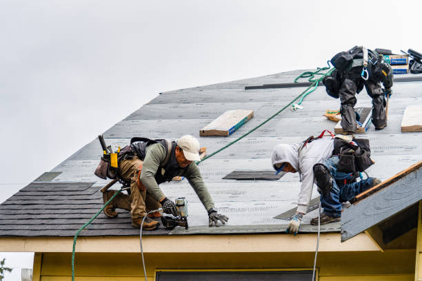 Professional Gutter Installation technician working in Altamont, NY